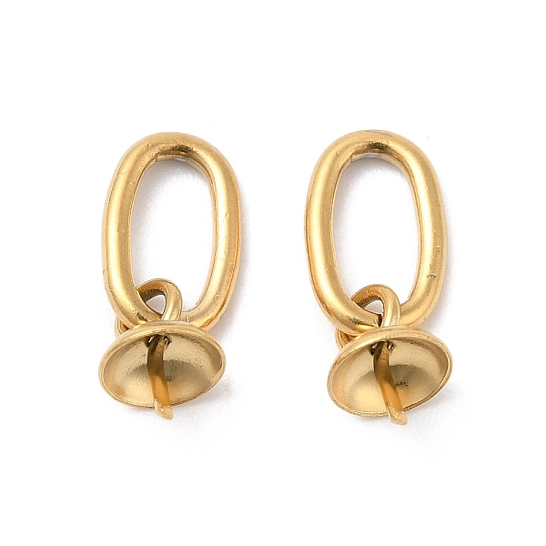 

PandaHall Ion Plating(IP) 304 Stainless Steel Cup Peg Bails, with Open Jump Rings, Real 14K Gold Plated, 20mm, Hole: 7x3.5mm, Pin: 0.6mm 304...