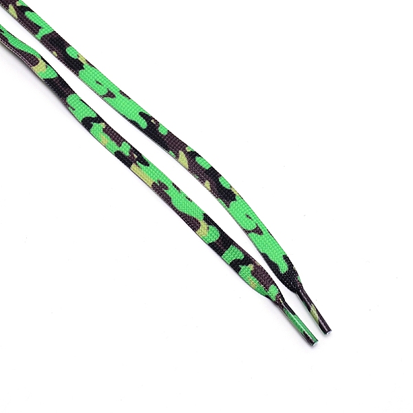 

PandaHall Polyester Flat Custom Shoelace, Flat Sneaker Shoe String, for Kids and Adults, Medium Spring Green, 1185x9x3mm Polyester Flat