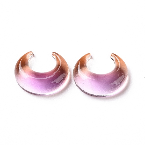 

PandaHall Opaque Acrylic Cabohons, Two Tone, Moon, Dark Violet, 23x19x7mm Acrylic Moon