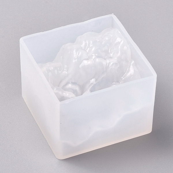 

PandaHall Silicone Molds, Resin Casting Molds, For UV Resin, Epoxy Resin Jewelry Making, Mountain, White, 53.5x53.5x38mm, Inner Diameter...