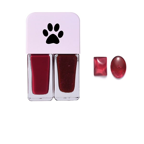 

PandaHall 12ml Two Tone Nail Polish, for Nail Art Design, Quick-drying, Nail Art Accessories, Cerise, 60x36x18mm Carved Nail Gel Red