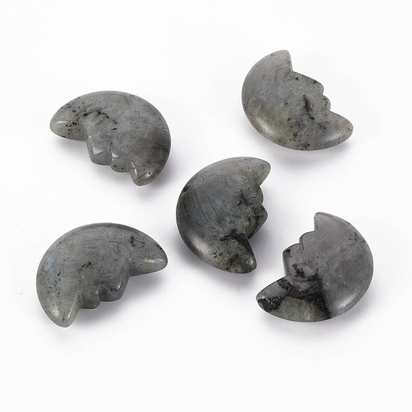 

PandaHall Natural Labradorite Beads, No Hole/Undrilled, Moon, 29.5~30.5x21x9.5mm Labradorite Moon