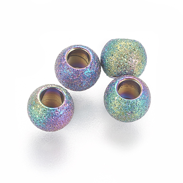 

PandaHall Ion Plating(IP) 304 Stainless Steel Spacer Beads, Rondelle, Rainbow Color, 4x3mm, Hole: 1.8mm 304 Stainless Steel Rondelle
