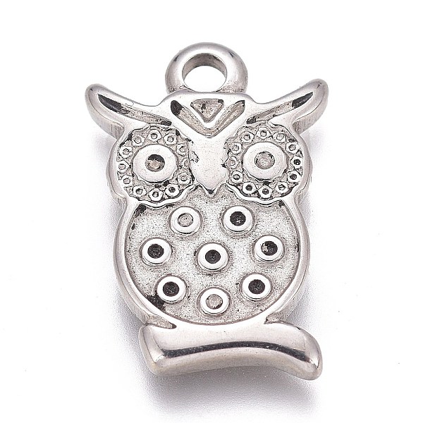 

PandaHall 304 Stainless Steel Pendants Rhinestone Settings, Owl, Stainless Steel Color, Fit For 0.6mm Rhinestone, 18x12x2mm, Hole: 2mm 304...