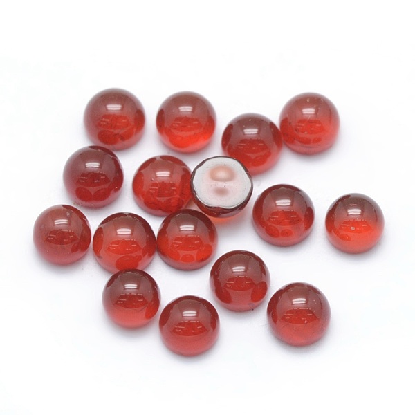 

PandaHall Natural Carnelian Cabochons, Half Round, 4x2~4mm Carnelian Half Round