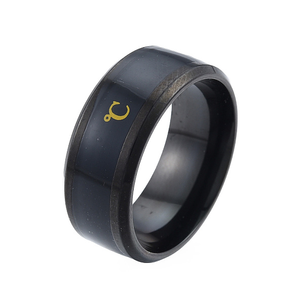 

PandaHall 201 Stainless Steel Temperature Plain Band Finger Ring for Women, Electrophoresis Black, Inner Diameter: 17mm 201 Stainless Steel