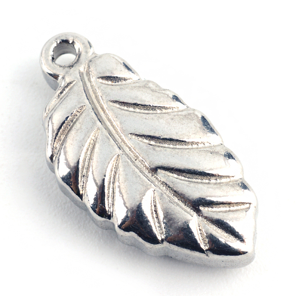 Pendentifs De Feuille En 201 Acier Inoxydable