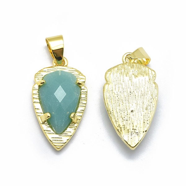 

PandaHall Natural Amazonite Gemstone Pendants, with Brass Findings, Teardrop, Golden, 23.5x12.5x5.5mm, Hole: 4.5x5mm Amazonite Teardrop