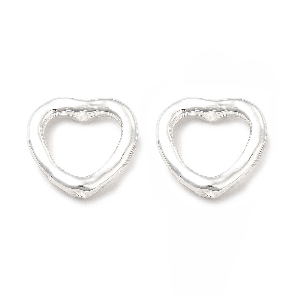 

PandaHall Long-Lasting Plated Alloy Bead Frame, Cadmium Free & Nickel Free & Lead Free, Heart, Silver, 14x14x3.5mm, Hole: 1.2mm, Inner...