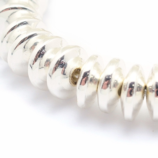 

PandaHall Electroplate Non-magnetic Synthetic Hematite Beads Strands, Grade AA, Long-Lasting Plated, Rondelle, Silver Plated, 6x3mm, Hole...