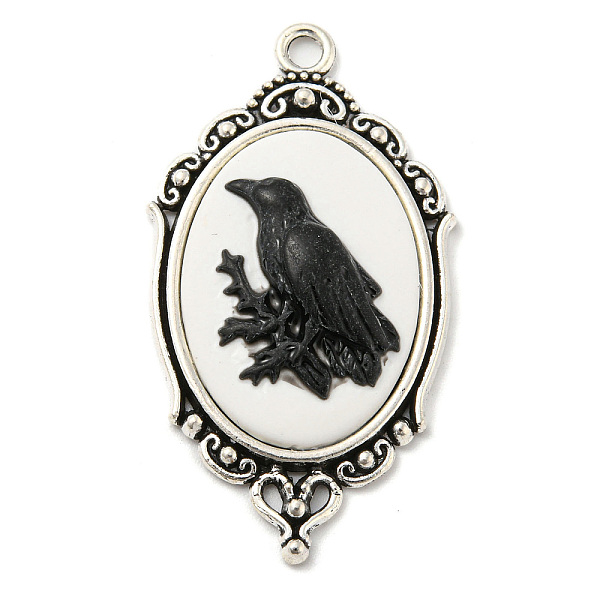 

PandaHall Gothic Style Alloy with Resin Pendants, Bird, 42.5x23.5x6mm, Hole: 2.5mm Alloy Bird