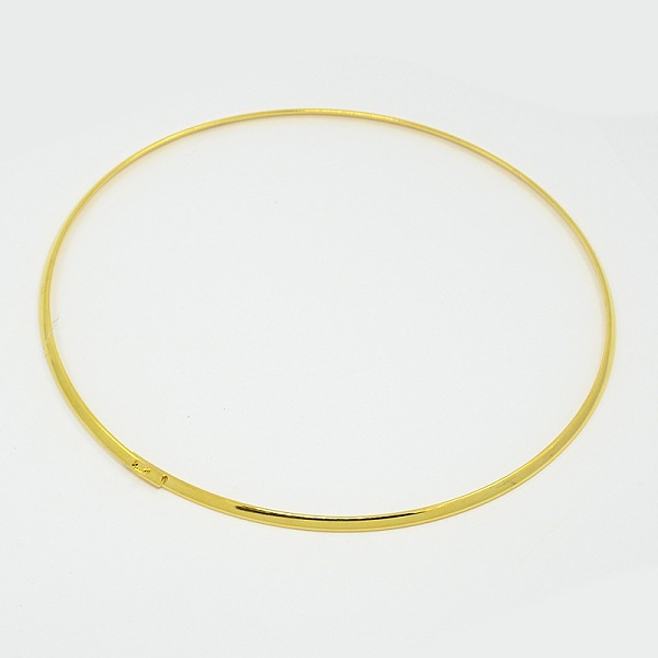 

PandaHall Brass Collar Necklace Making, Rigid Necklaces, Golden, 135mm, 3.5mm Brass