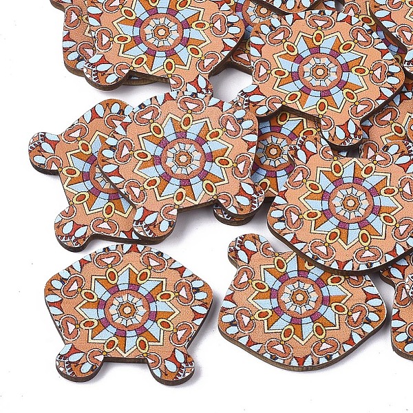 

PandaHall Printed Basswood Cabochons, Stool, Colorful, 31x34.5x3mm Wood Others