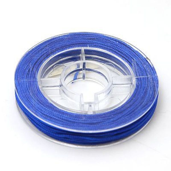

PandaHall Nylon Thread for Jewelry Making, Blue, 0.8mm, about 7~9m/roll Nylon Blue