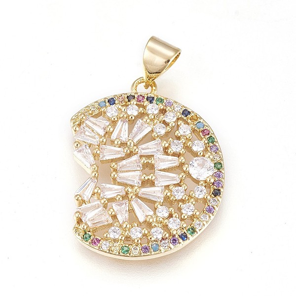 

PandaHall Brass Micro Pave Cubic Zirconia Pendants, Long-Lasting Plated, Lead Free & Cadmium Free & Nickel Free, Flat Round, Colorful, Real...