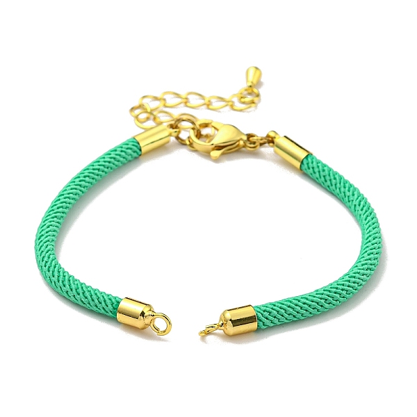 

PandaHall Nylon Cords Bracelet Makings Fit for Connector Charms, with Brass Findings and 304 Stainless Steel Lobster Claw Clasps...