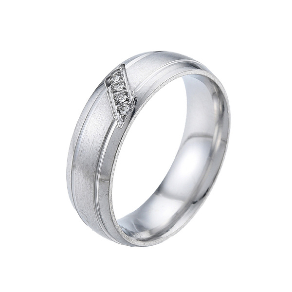

PandaHall Crystal Rhinestone Rhombus Finger Ring, 201 Stainless Steel Jewelry for Women, Stainless Steel Color, Inner Diameter: 17mm...