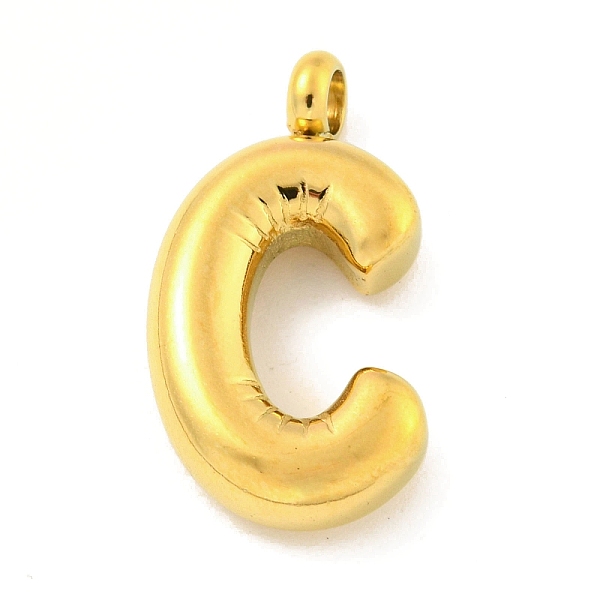 

PandaHall Ion Plating(IP) 304 Stainless Steel Pendants, Letter Charm, Golden, Letter C, 25x13.5x5.5mm, Hole: 3mm 304 Stainless Steel Letter...