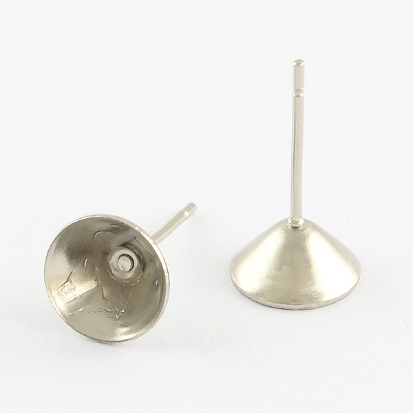 

PandaHall 304 Stainless Steel Post Stud Earring Findings for Pointed Back Xilion Rivoli Rhinestone, Stainless Steel Color, Fit for 8mm...