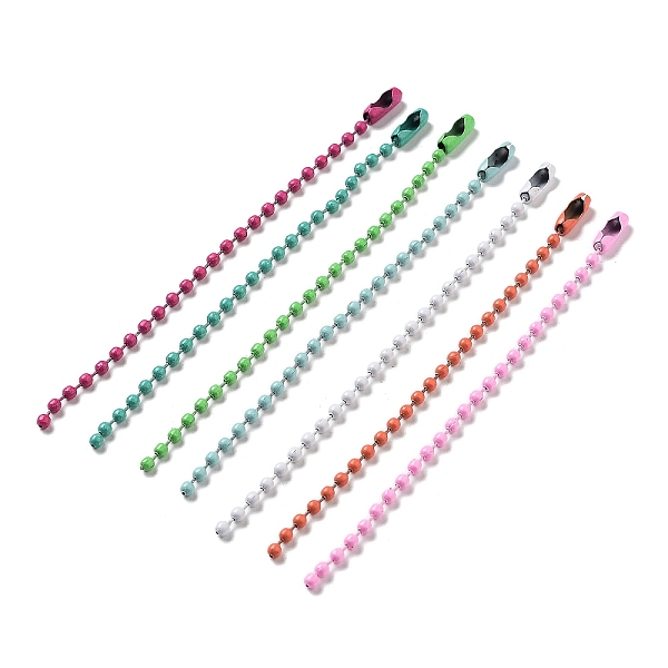 

PandaHall Iron Ball Tag Chains, for Price Tag, Mixed Color, 9.5~9.9x0.23cm Iron Multicolor