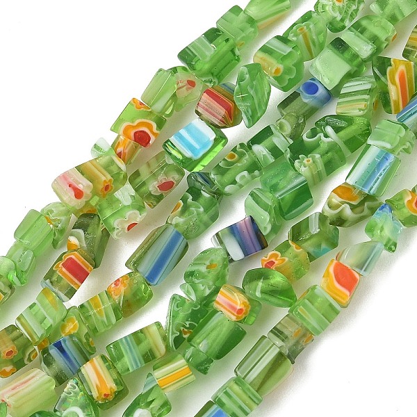 ハンドメイドミッレフィオーリ ランプワークビーズ連売り
