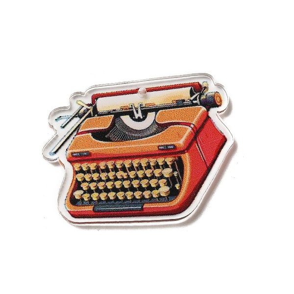 

PandaHall Acrylic Pendant, Music box, 33x42.5x2mm, Hole: 1.6mm Acrylic Others