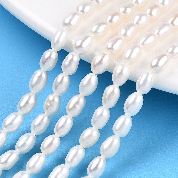 

PandaHall Natural Cultured Freshwater Pearl Beads Strands, Rice, Seashell Color, 5~6x4~4.5mm, Hole: 0.7~0.8mm, about 29~31pcs/strand, 7.09...