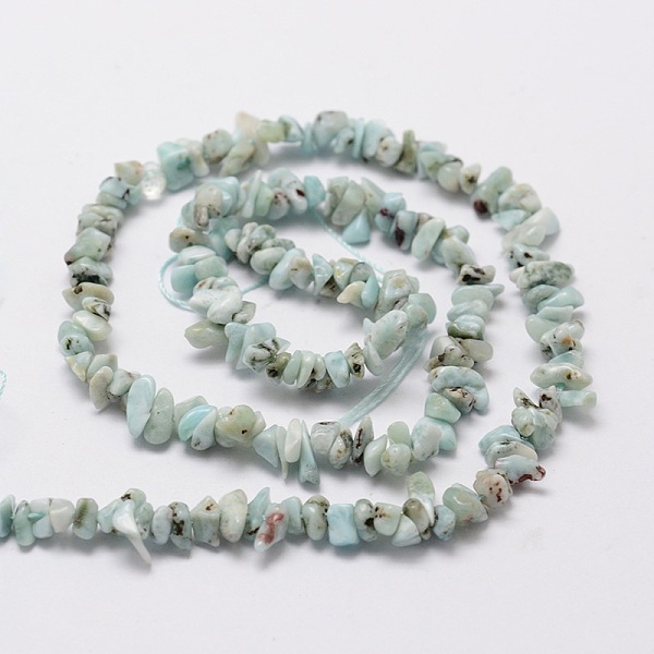 Natur Larimar Chip Bead Stränge