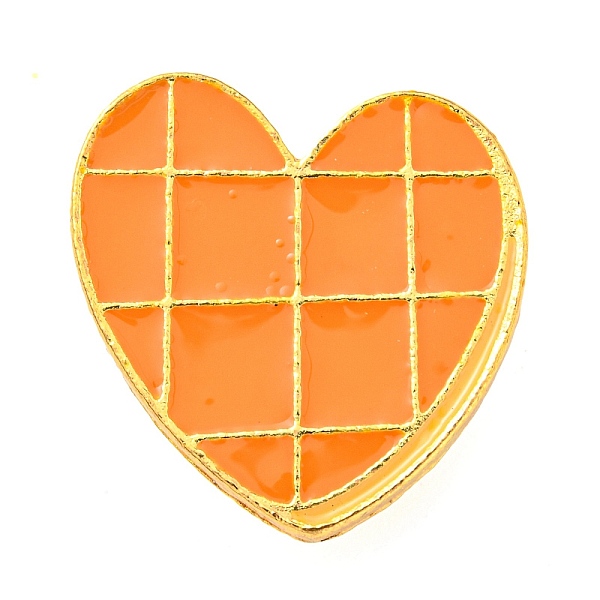 

PandaHall Food Theme Enamel Pin, Golden Alloy Brooch for Backpack Clothes, Heart Waffles, Tartan, 23x21x1.5mm Alloy+Enamel Tartan