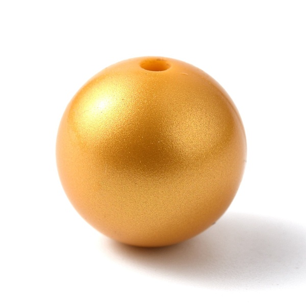 

PandaHall Food Grade Eco-Friendly Silicone Beads, Chewing Beads For Teethers, DIY Nursing Necklaces Making, Round, Gold, 15mm, Hole: 2mm...