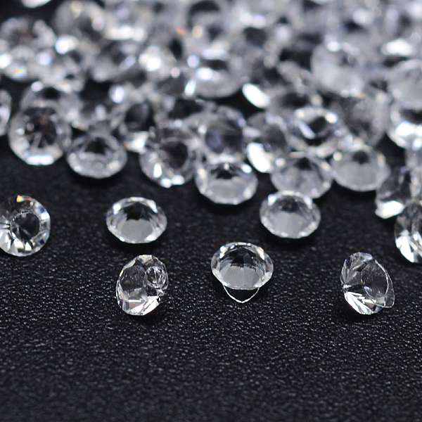 

PandaHall Glass Rhinestone Cabochons, Flat Back, Grade A, Back Plated, Faceted, Half Round, Crystal, 4.6~4.8mm, about 1440pcs/bag Glass..., Clear