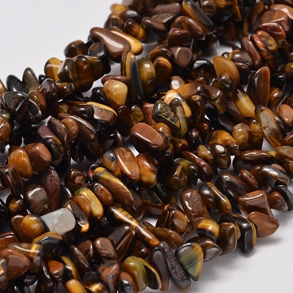 

PandaHall Natural Yellow Tiger Eye Chip Bead Strands, 4~12x4~7x2~5mm, Hole: 1mm, about 33.8 inch Tiger Eye Chip