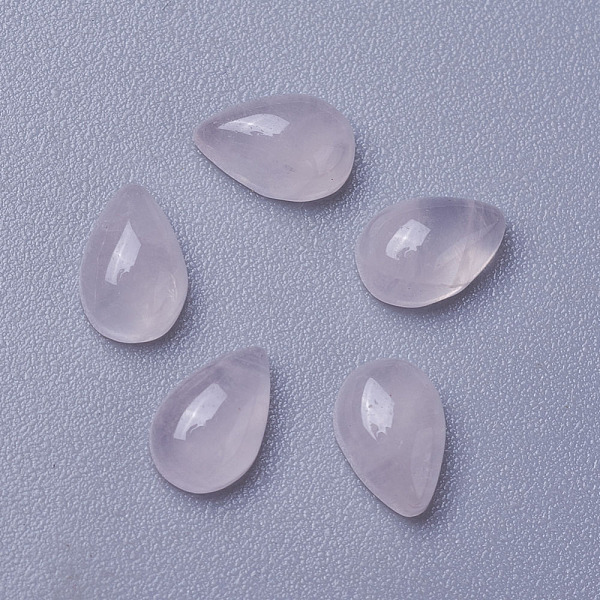 

PandaHall Natural Rose Quartz Cabochons, teardrop, 5.5~6x4x2~3mm Rose Quartz Teardrop