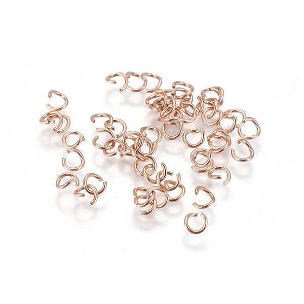 

PandaHall Ion Plating(IP) 304 Stainless Steel Open Jump Rings, Rose Gold, 22 Gauge, 3.5x0.6mm, Hole: 2mm 304 Stainless Steel