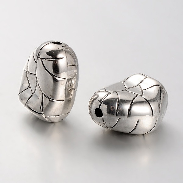 

PandaHall CCB Plastic Beads, teardrop, Antique Silver, 36x29x20mm, Hole: 4mm Plastic Teardrop