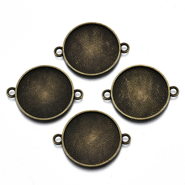 

PandaHall Tibetan Style Alloy Cabochon Connectors Settings, Cadmium Free & Nickel Free & Lead Free, Flat Round, Antique Bronze, Tray: 25mm...