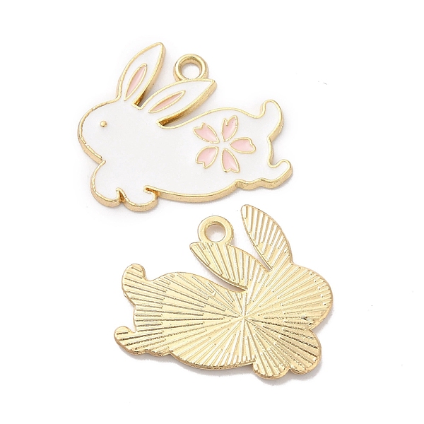 

PandaHall Alloy Enamel Pendants, Golden, Rabbit Charm, White, 20.5x25x1.5mm, Hole: 2mm Alloy+Enamel Rabbit White
