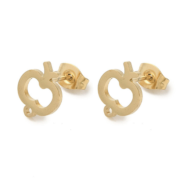 Ion Plating(IP) 304 Stainless Steel Stud Earring Findings