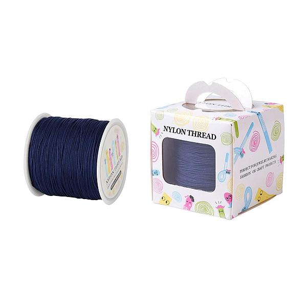 

PandaHall Nylon Thread, Prussian Blue, 0.8mm, about 98.43yards/roll(90m/roll) Nylon Blue