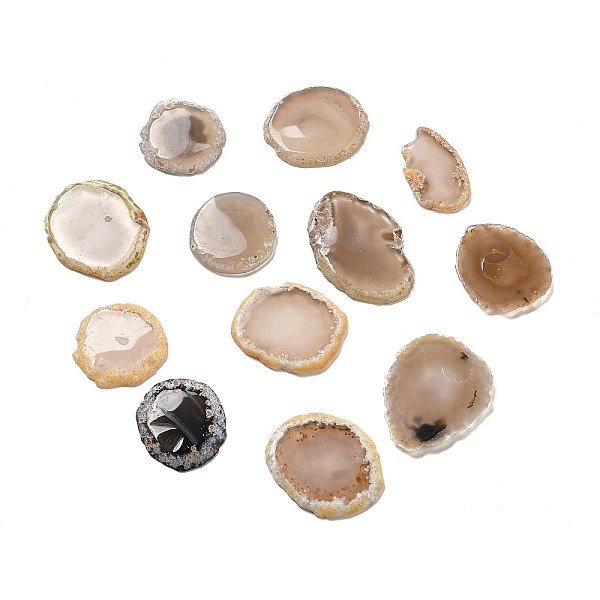 

PandaHall Natural Agate Home Display Decorations, Nuggets, 45~61x35~49x4.5~5.5mm Natural Agate Nuggets