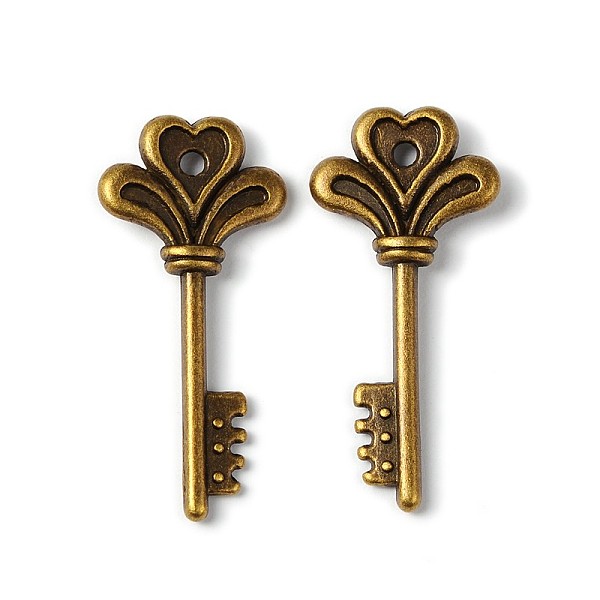 

PandaHall Tibetan Style Alloy Pendants, Cadmium Free & Nickel Free & Lead Free, Skeleton Key Pendants, Antique Bronze, 30x14x4mm, Hole...