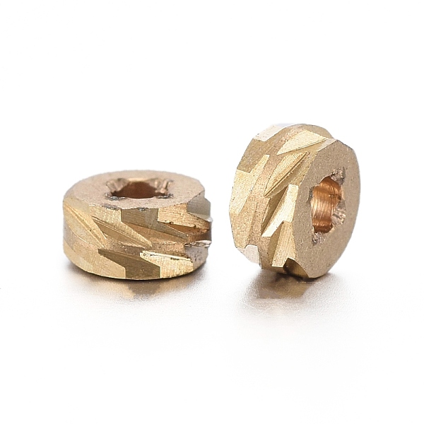 

PandaHall Brass Spacer Beads, Nickel Free, Flat Round, Raw(Unplated), 4x2mm, Hole: 1.4mm Brass Flat Round