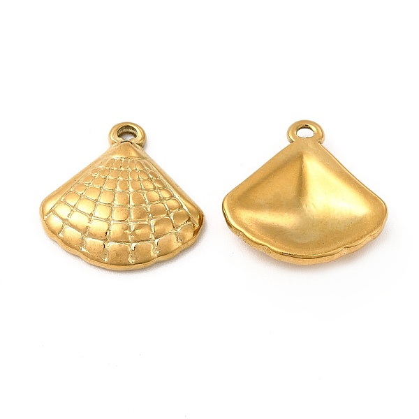 

PandaHall Ion Plating(IP) 304 Stainless Steel Pendants, Shell Charm, Golden, 17x17x3.5mm, Hole: 1.4mm 304 Stainless Steel Shell Shape