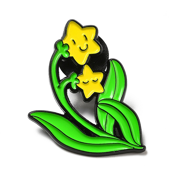

PandaHall Gold Star Enamel Pin, Electrophoresis Black Plated Alloy Brooch for Backpack Clothes, Flower of Life Pattern, 31x22x1.3mm...