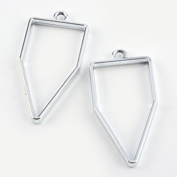

PandaHall Rack Plating Alloy Polygon Open Back Bezel Pendants, For DIY UV Resin, Epoxy Resin, Pressed Flower Jewelry, Cadmium Free & Nickel...