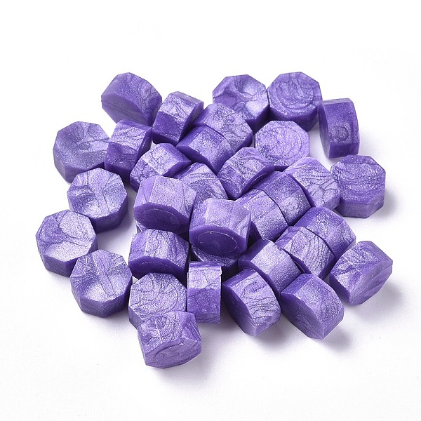 

PandaHall Sealing Wax Particles, for Retro Seal Stamp, Octagon, Blue Violet, 9mm, about 1500pcs/500g Wax Purple