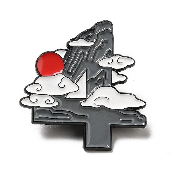 

PandaHall Number Enamel Pin, Electrophoresis Black Plated Alloy Sun Pattern Brooch for Backpack Clothes, Num.4, 30.5x29.5x1.3mm, Pin: 1.1mm...