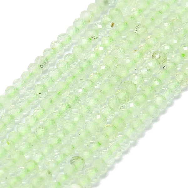 

PandaHall Natural Prehnite Beads Strands, Faceted, Rondelle, 2~2.5x2mm, Hole: 0.5mm, about 223~226pcs/strand, 14.96~15.16 inch(38~38.5cm)...