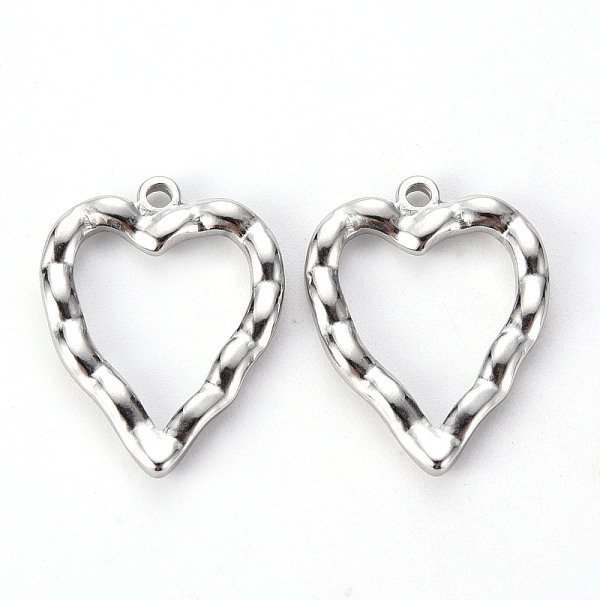 

PandaHall 304 Stainless Steel Open Back Bezel Pendants, For DIY UV Resin, Epoxy Resin, Pressed Flower Jewelry, Heart, Stainless Steel Color...