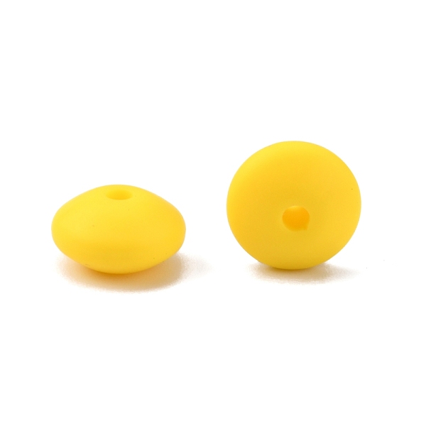 

PandaHall Food Grade Eco-Friendly Silicone Abacus Beads, Chewing Beads For Teethers, DIY Nursing Necklaces Making, Gold, 12x6.5mm, Hole: 2mm...
